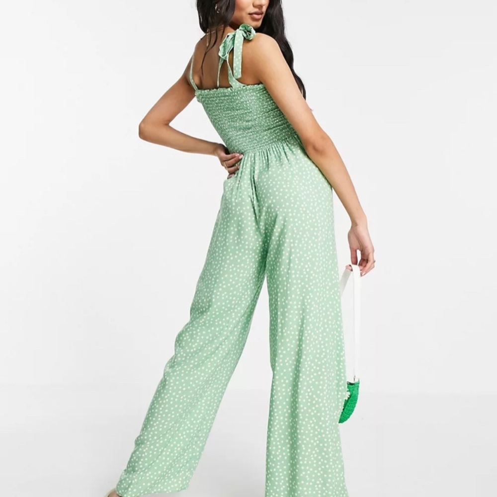 ASOS Green Polka Dot Jumpsuit